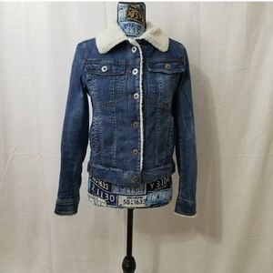 BCBGeneration Shearling Lined Jean Jacket